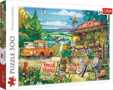 Trefl, Poranek na wsi, puzzle, 500 elementów