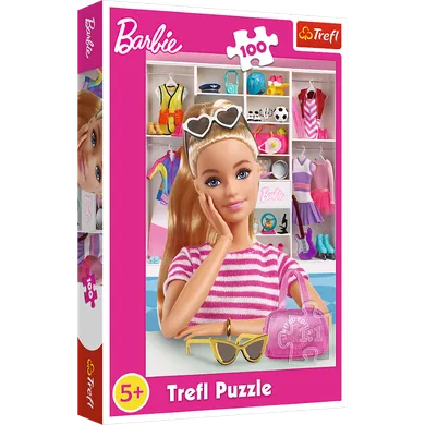 Trefl, Poznaj Barbie, puzzle, 100 elementów