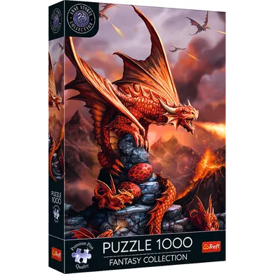 Trefl, Premium Plus, Fantasy Collection, Anne Stokes, Ognisty Smok, puzzle, 1000 elementów