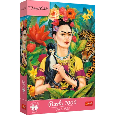 Trefl, Premium Plus, Frida Kahlo, Portret w dżungli, puzzle, 1000 elementów