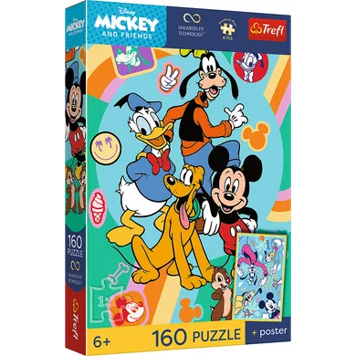 Trefl, Premium Plus Kids, Myszka Miki, Mysia godzina, puzzle, 160 elementów