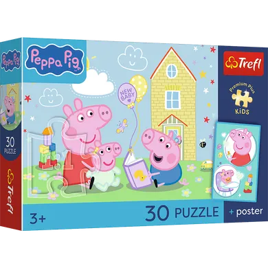 Trefl, Premium Plus Kids, Świnka Peppa, Peppa ma plan, puzzle, 30 elementów