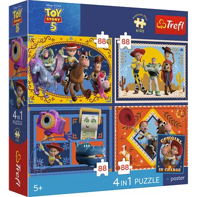 Trefl, Premium Plus Kids, Toy Story, Czas zabawek, puzzle, 4-88 elementów