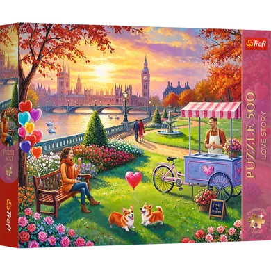 Trefl, Premium Plus, Love Story, Romantyczny Londyn, puzzle, 500 elementów