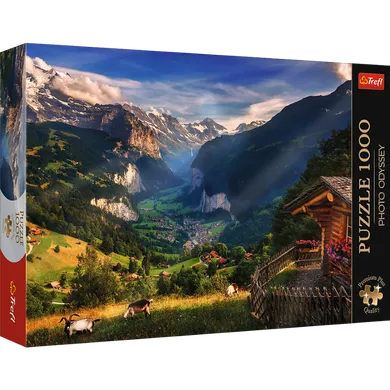 Trefl, Premium Plus, Photo Odyssey, Dolina Lauterbrunnen, Szwajcaria, puzzle, 1000 elementów