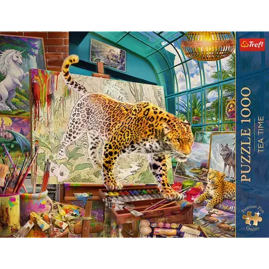 Trefl, Premium Plus, Tea Time, Lamparty w pracowni malarskiej, puzzle, 1000 elementów