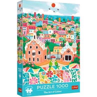 Trefl, Premium Plus, The Art of Colour, Barcelona, Hiszpania, puzzle, 1000 elementów