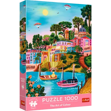 Trefl, Premium Plus, The Art of Colour, Siros, Grecja, Millie Illustrates, puzzle, 1000 elementów