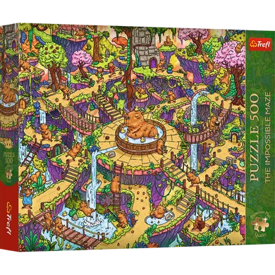 Trefl, Premium Plus, The Impossible Maze, Zabawne kapibary, puzzle, 500 elementów