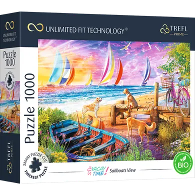 Trefl, Prime UFT, Vacay Time: Sailboats View, puzzle, 1000 elementów