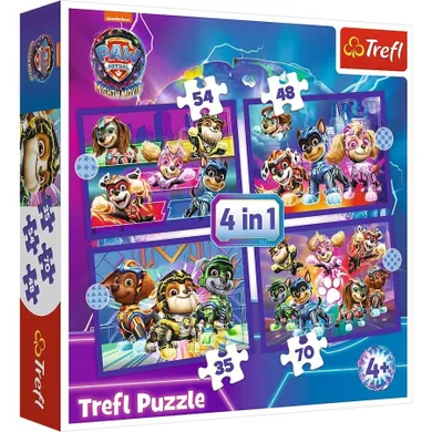 Trefl, Psi Patrol, Bohateriowe na ratunek, puzzle 4w1, 207 elementów