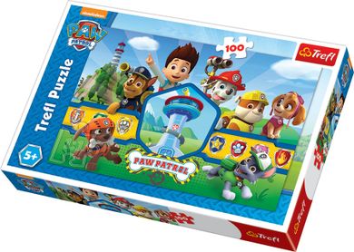 Trefl, Psi Patrol, puzzle, Bohaterska drużyna, 100 elementów