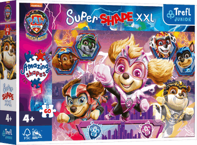 Trefl, Psi Patrol, Wesołe pieski, Super Shape XXL, puzzle, 60 elementów
