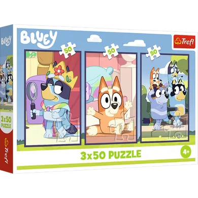 Trefl, Rodzina Bluey, puzzle, 3-50 elementów