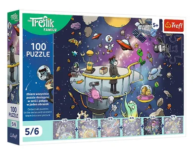 Trefl, Rodzina Treflików, Bert w kosmosie, puzzle, 100 elementów