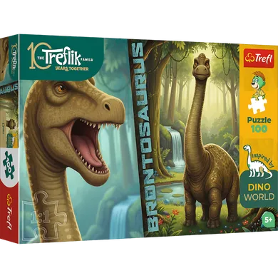 Trefl, Rodzina Treflików, Inspired By Dino World, Brontosaurus, puzzle, 100 elementów