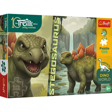 Trefl, Rodzina Treflików, Inspired By Dino World, Stegosaurus, puzzle, 100 elementów