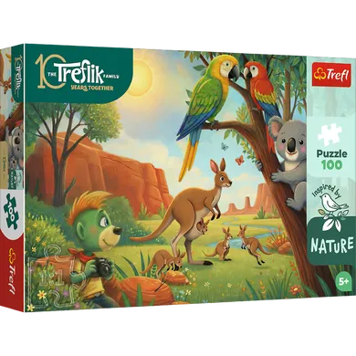 Trefl, Rodzina Treflików, Inspired By Nature, Koala i kangury, puzzle, 100 elementów