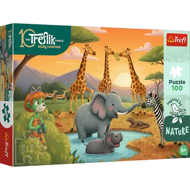 Trefl, Rodzina Treflików, Inspired By Nature, Wesoła ferajna, puzzle, 100 elementów
