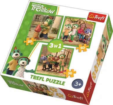 Trefl, Rodzina Treflików, puzzle 3w1