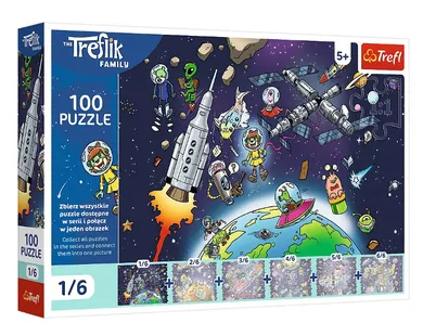 Trefl, Rodzina Treflików, Treflinka w kosmosie, puzzle, 100 elementów