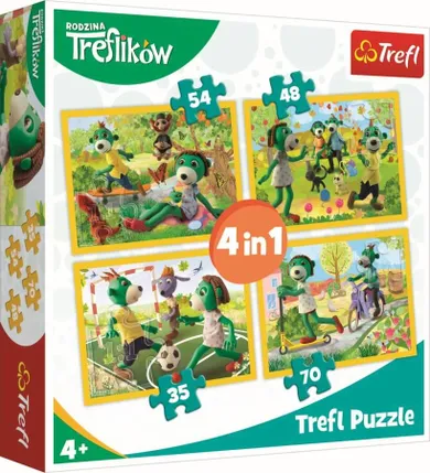 Trefl, Rodzina Treflików, Wspólne zabawy Treflików, puzzle 4w1