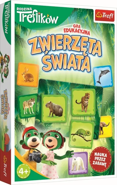Trefl, Rodzina Treflików, Zwierzęta świata, gra edukacyjna