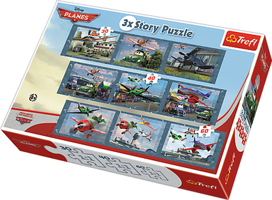 Trefl, Samoloty, puzzle historyjka, 390 elementów