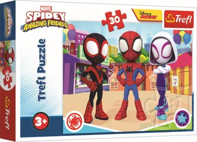 Trefl, Spidey i super-kumple, Przygody Spiday'a i przyjaciół, puzzle, 30 elementów