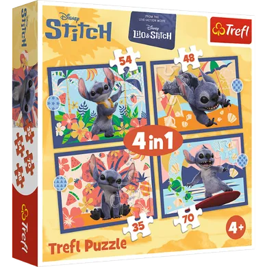 Trefl, Stitch The Movie, Wakacje na Hawajach, puzzle 4w1