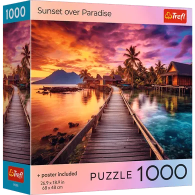 Trefl, Sunset in the Maledives, USA, puzzle, 1000 elementów