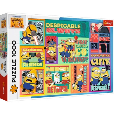 Trefl, Szalone przygody Minionków, puzzle, 1000 elementów