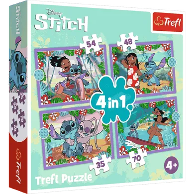 Trefl, Szalony dzień Lilo i Stitch, puzzle, 4w1