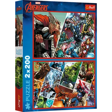 Trefl, The Avengers, Obrońcy świata, puzzle, 2-200 elementów