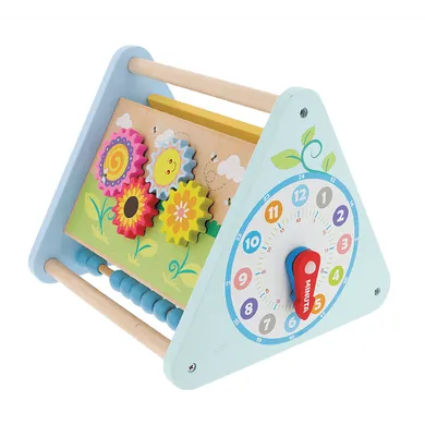 Trefl, trójkąt aktywności, drewniana zabawka edukacyjna