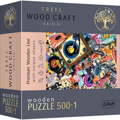 Trefl, W świecie muzyki, puzzle drewniane, 500+1 elementów