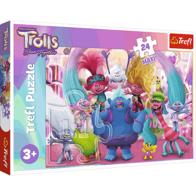 Trefl, W świecie Trolli, puzzle maxi, 24 elementy