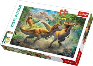 Trefl, Walczące Tyranozaury, puzzle, 160 elementów