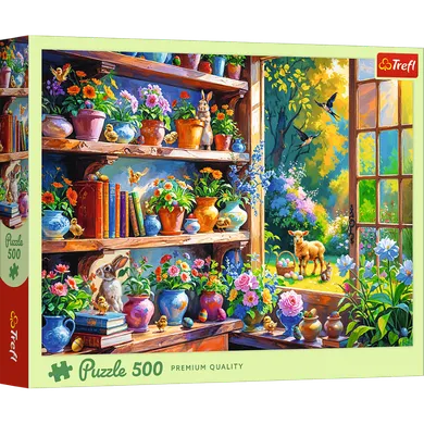 Trefl, Wiosenny poranek w oranżerii, puzzle, 500 elementów