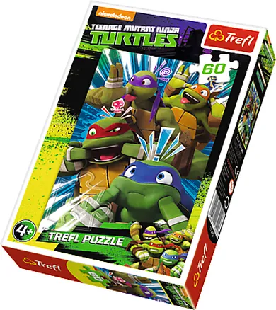 Trefl, Wojownicze Żółwie Ninja, Wspólne wygłupy, puzzle, 60 elementów