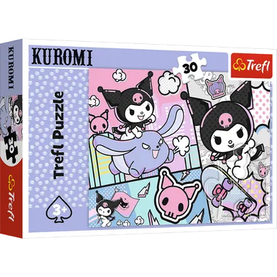 Trefl, Zabawy z Kuromi, puzzle, 30 elementów