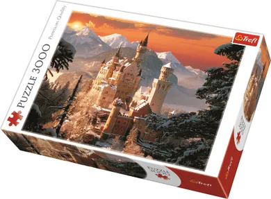 Trefl, Zimowy Zamek Neuschwanstein - Niemcy, puzzle, 3000 elementów