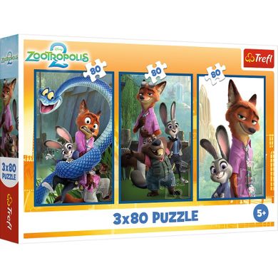 Trefl, Zwierzogród 2, Zwierzakowe śledztwo, puzzle, 3-80 elementów