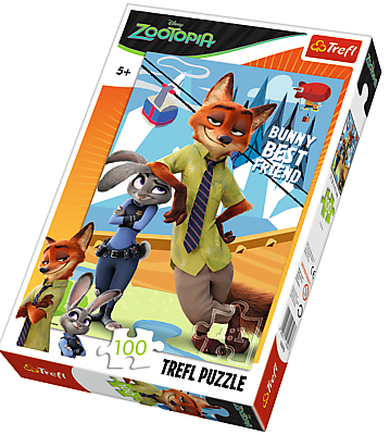 Trefl, Zwierzogród, Judy i Nick, puzzle, 100 elementów