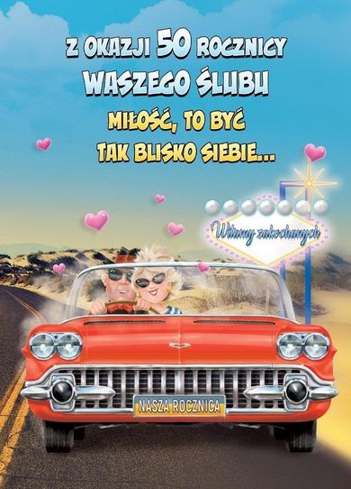 Trend, karnet okolicznościowy, Rocznica Ślubu 50