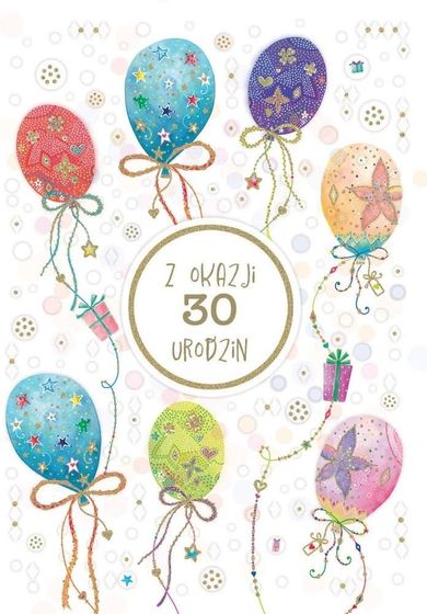 Trend, karnet okolicznościowy urodziny 30