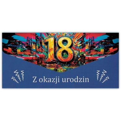 Trend, karnet z kopertą, Urodziny 18