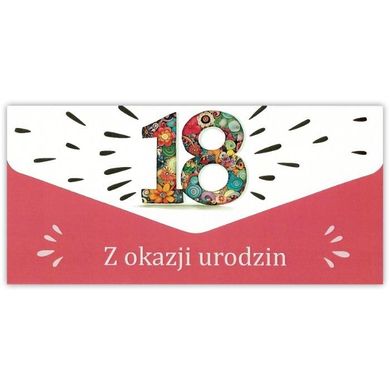 Trend, karnet z kopertą, Urodziny 18