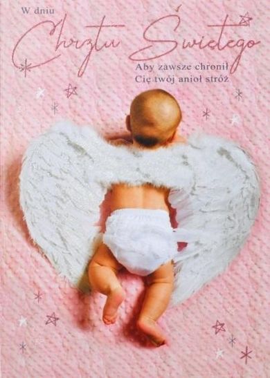 Trend, kartka okolicznościowa, chrzest