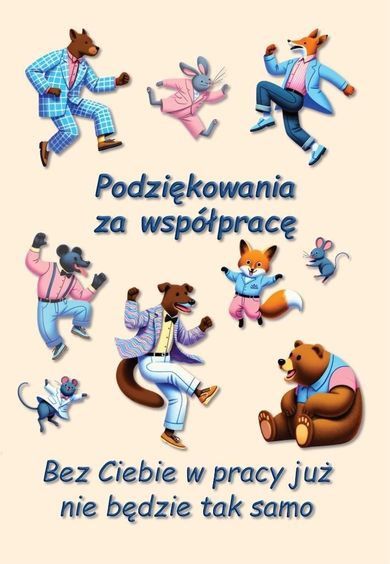 Trend, kartka okolicznościowa, Podziękowania za współpracę